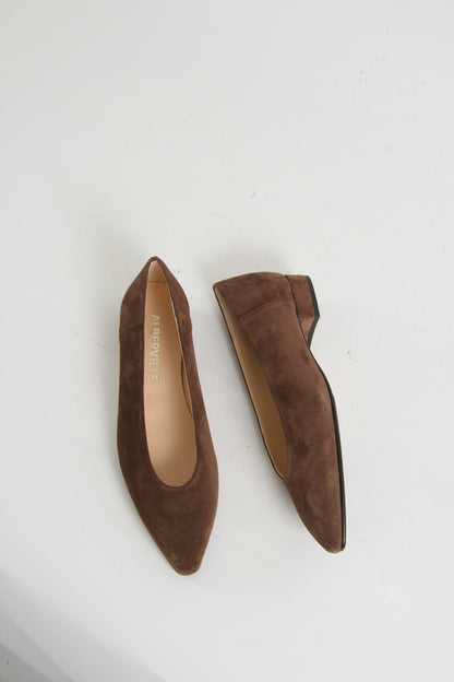 Zia Chocolate Flat Pumps