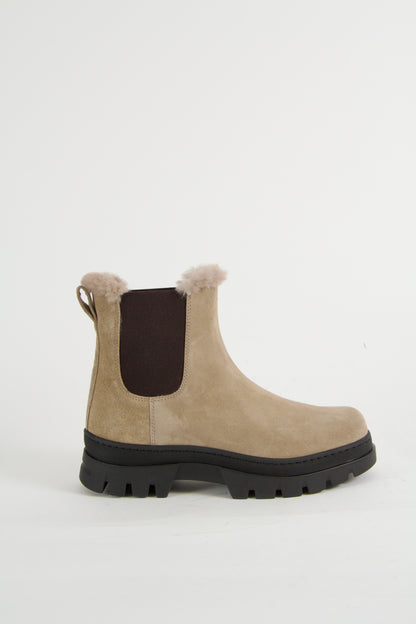 Winter Taupe Chelsea Boots
