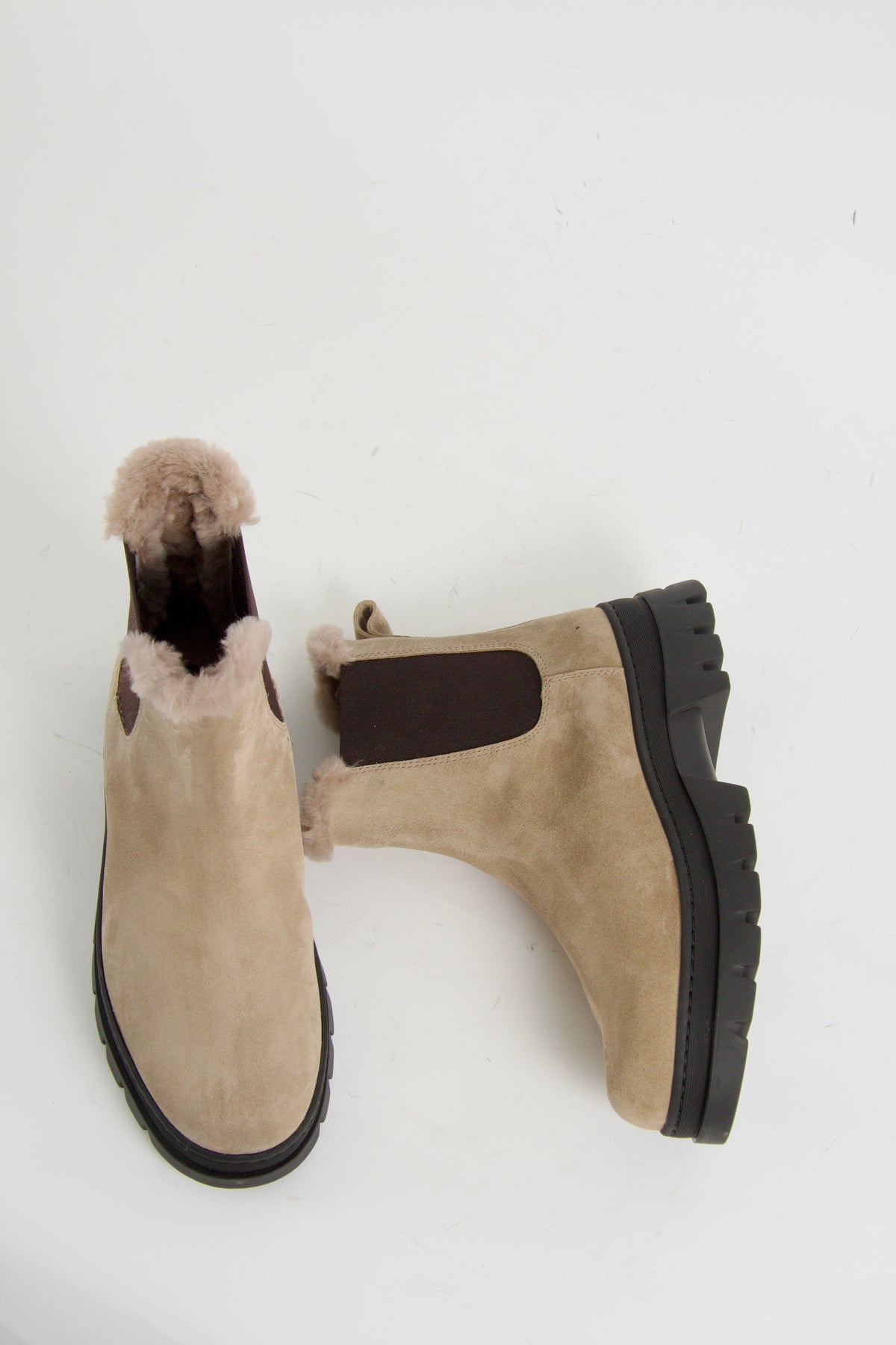 Winter Taupe Chelsea Boots
