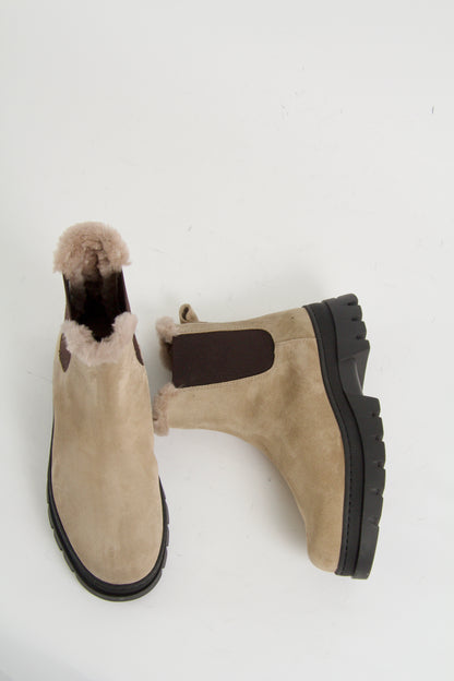 Winter Taupe Chelsea Boots