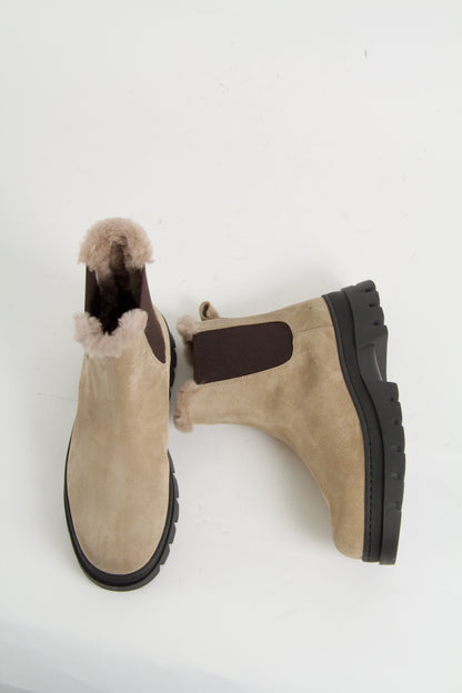 Winter Taupe Chelsea Boots
