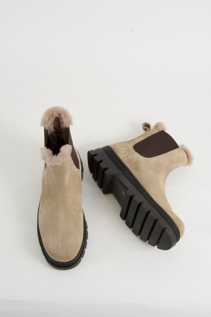Winter Taupe Chelsea Boots