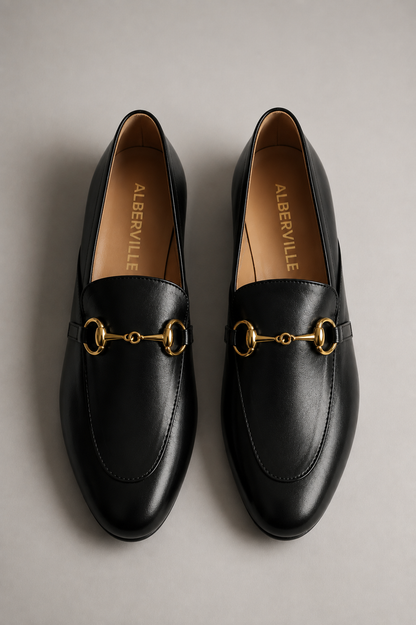 Olympia Black Loafers