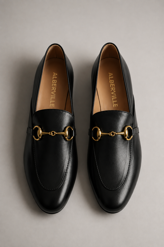 Olympia Black Loafers