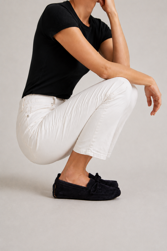 Rosalie Navy Suede Moccasin