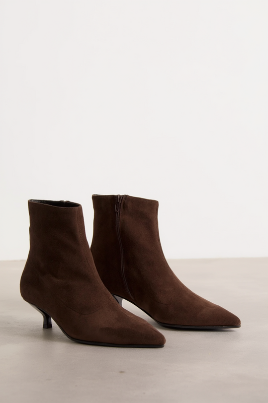 Yolanda Boots i Choklad Brun Mocka