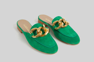Odette Emerald Green Slipon Loafers