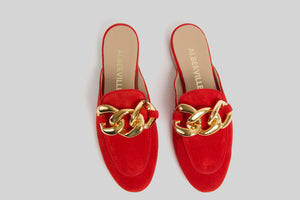 Odette Red Slipon Loafers