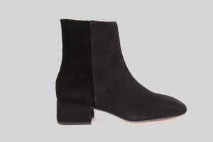 Black Suede Ankle Boot.
