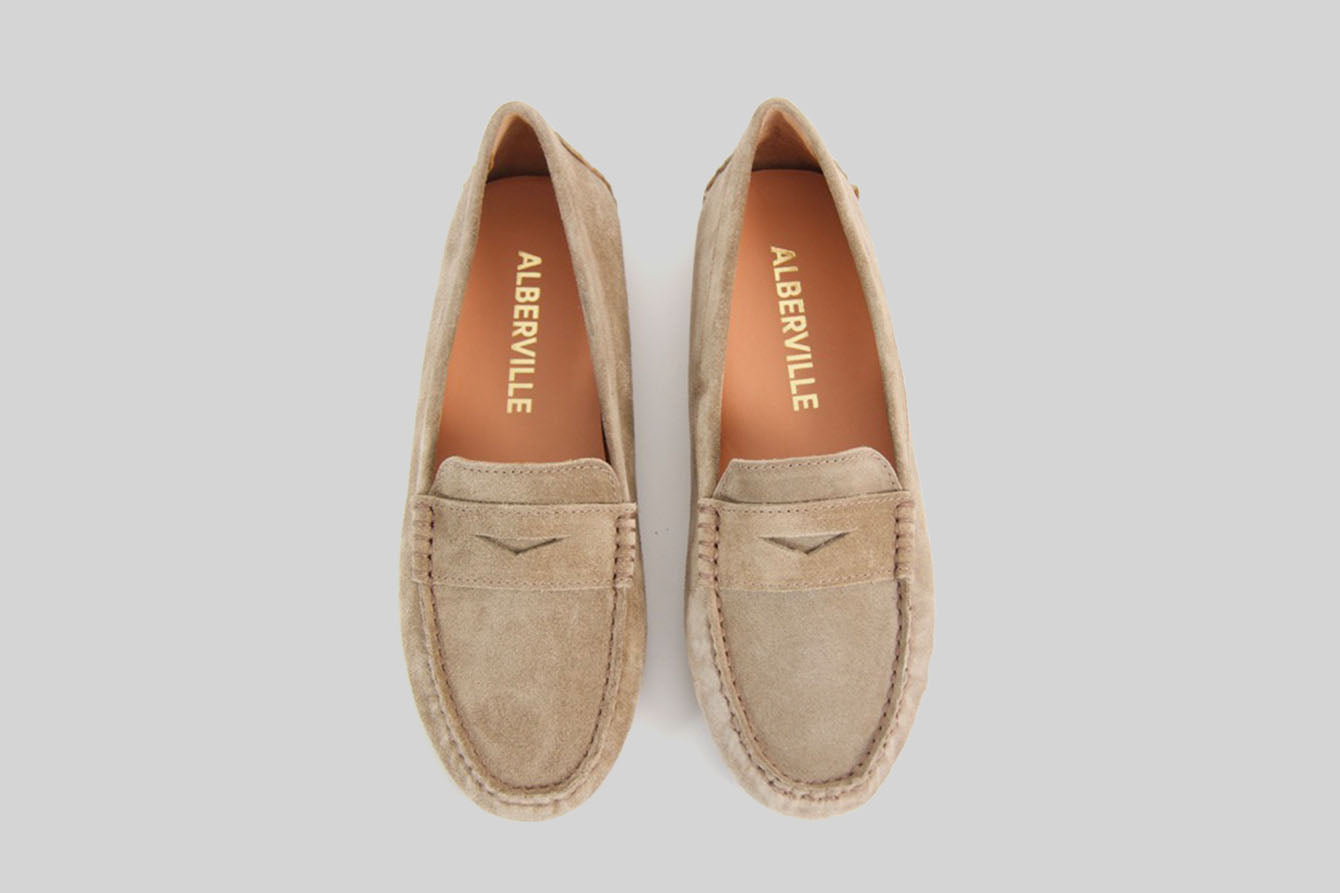 Rosemary Taupe Suede Moccasin